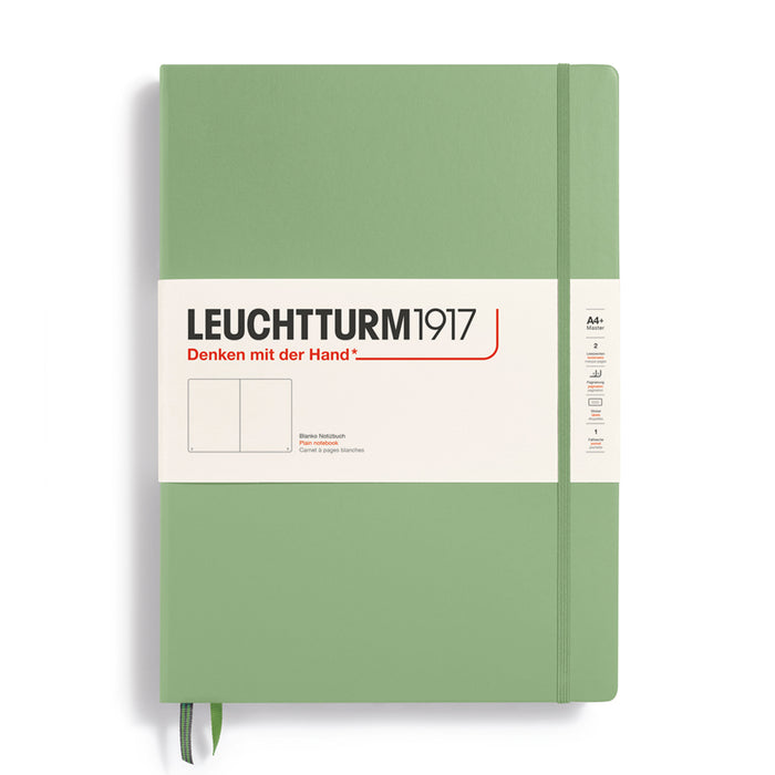MASTER CLASSIC (A4+) NOTEBOOK HARDCOVER, SAGE (Multiple styles) — by Leuchtturm1917