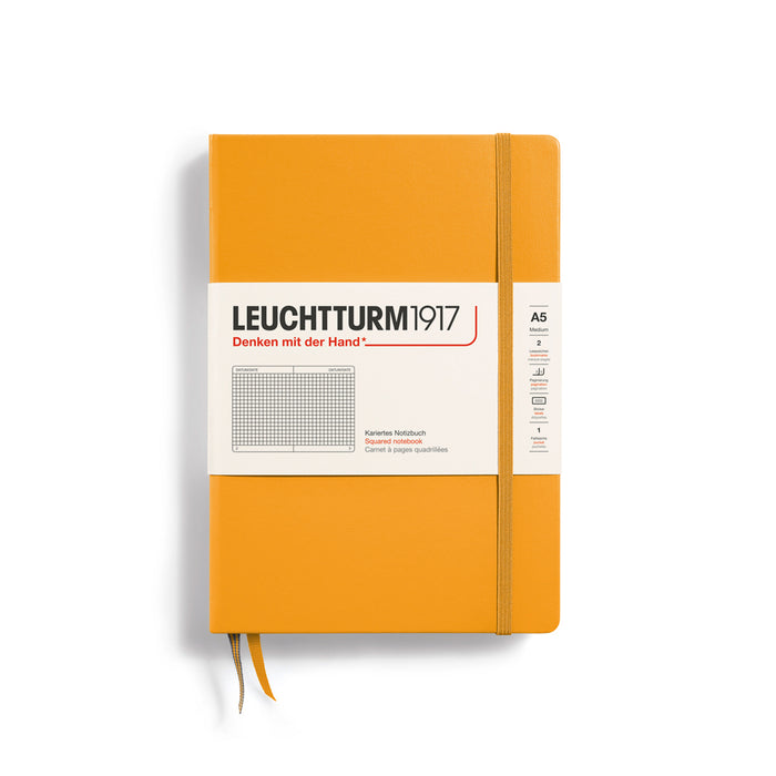 MEDIUM (A5) NOTEBOOK HARDCOVER, RISING SUN (Multiple Styles) — by Leuchtturm1917