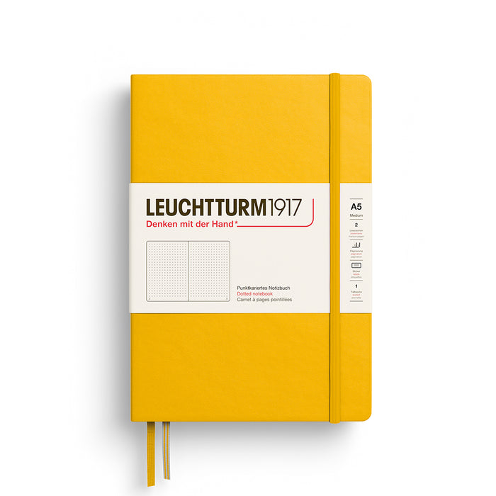 MEDIUM (A5) NOTEBOOK HARDCOVER, SUNFLOWER (Multiple Styles) — by Leuchtturm1917
