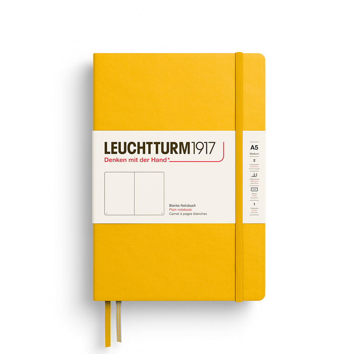 MEDIUM (A5) NOTEBOOK HARDCOVER, SUNFLOWER (Multiple Styles) — by Leuchtturm1917