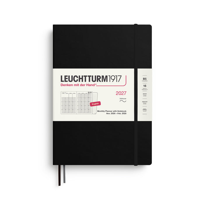 MONTHLY PLANNER & NOTEBOOK (B5) 2027, 16 MONTHS, SOFTCOVER (Multiple Colors) ENGLISH — by Leuchtturm1917