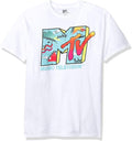 MTV Men's Logo T-Shirt, Retro White, S