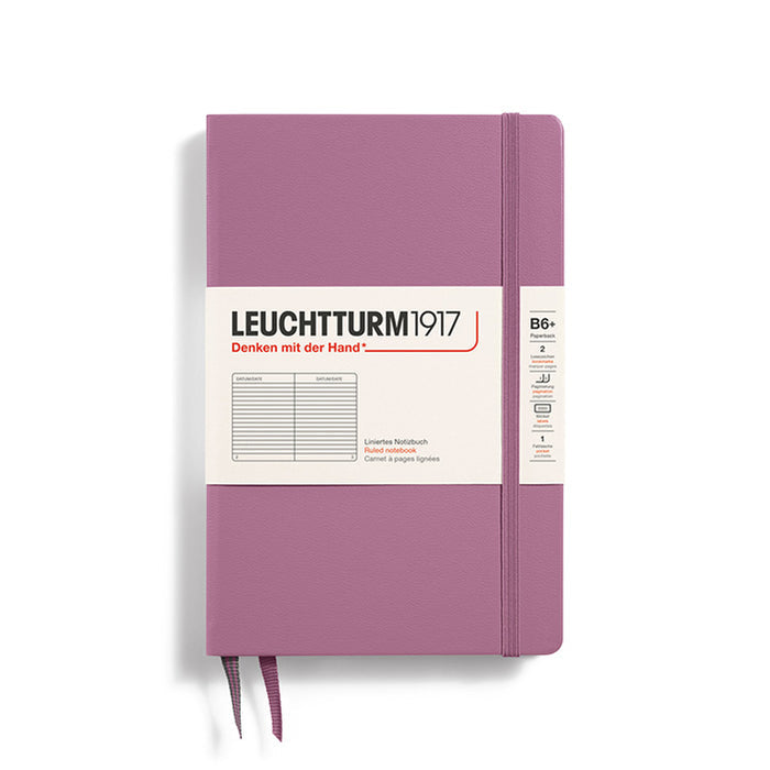NOTEBOOK PAPERBACK (B6+) HARDCOVER, DUSTY ROSE (Multiple Styles) — by Leuchtturm1917