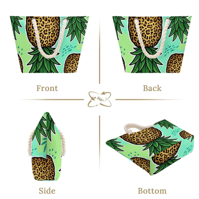 Pineapple Large Jute Tote Bag | Oversized Reusable Eco-Friendly Shopping Tote