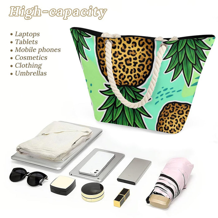 Pineapple Large Jute Tote Bag | Oversized Reusable Eco-Friendly Shopping Tote