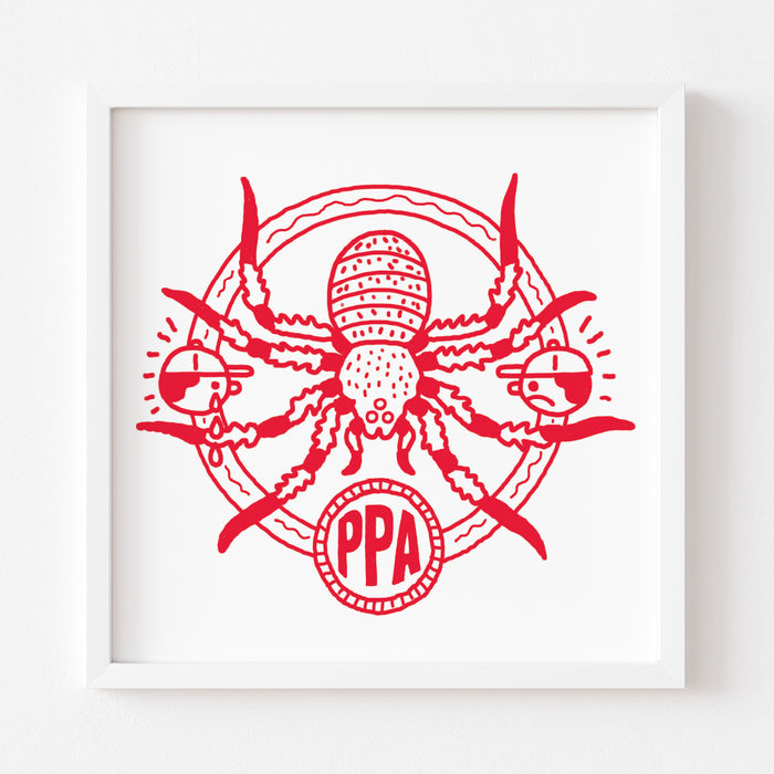 PIZZA PUNK ARENA “Tarentule” - 12.5" x 12.5" — by Benoit Tardif