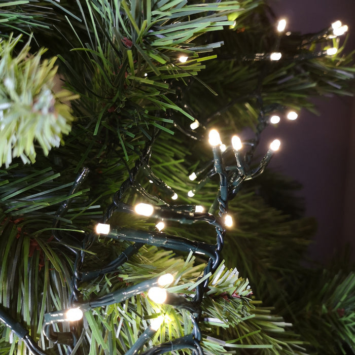 Premier 720 LED Clusterbrights – 9.3m Warm White Christmas Lights with Timer