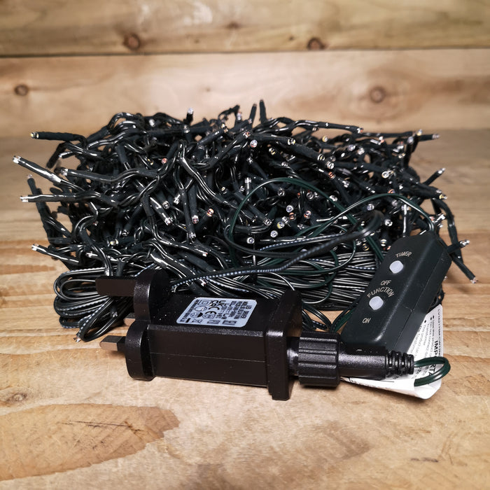 Premier 720 LED Clusterbrights – 9.3m Warm White Christmas Lights with Timer