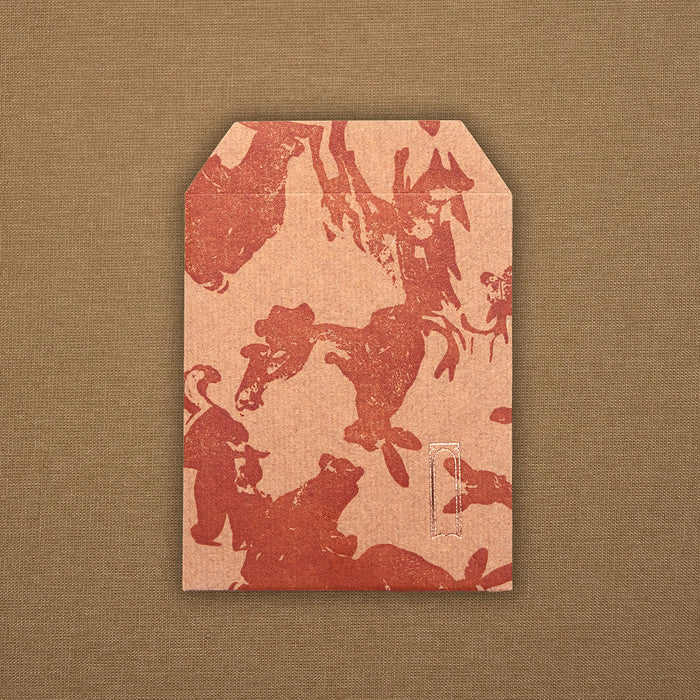 RED HANDMADE CARD AND ENVELOPE SET (multiple sizes and patterns) — by Atelier Ecluse
