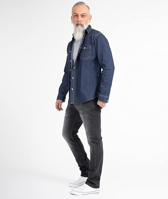 Rock Creek Men's Jeans Trousers Denim Stretch Regular Fit Jeans Stonewashed W29-W44, Rc-2158-grey, 42 W/38 L