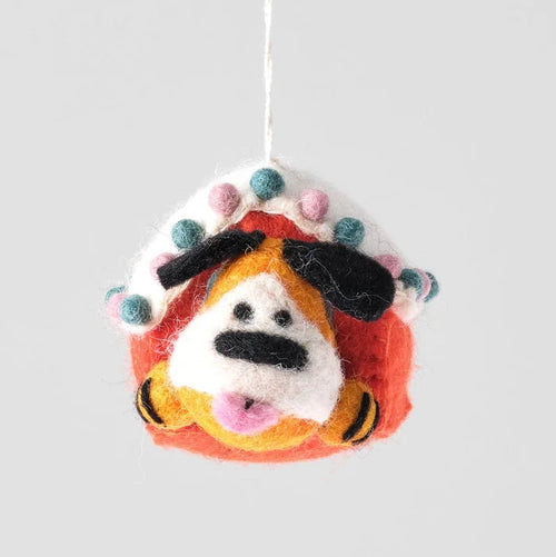 "ROGER, DOGHOUSE" HANGING FELT ORNAMENT — by Cari Vander Yacht