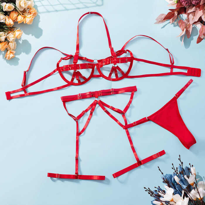 Sexy lingerie corset women's bra set suitable for breathable straps and slim fit