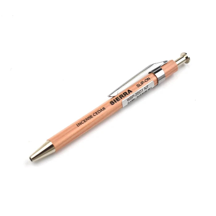 SMALL SLIP-ON WOODEN BALLPOINT PEN (Natural) — by Sierra