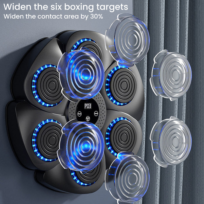 Smart Music Boxing Machine – Wall-Mounted Boxing Toy with Gloves, 9 Speed Modes