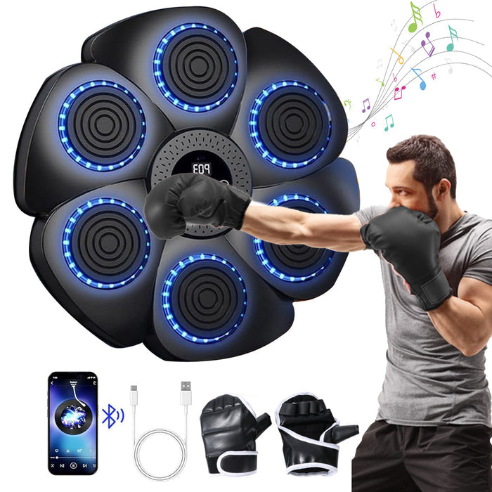 Smart Music Boxing Machine – Wall-Mounted Boxing Toy with Gloves, 9 Speed Modes