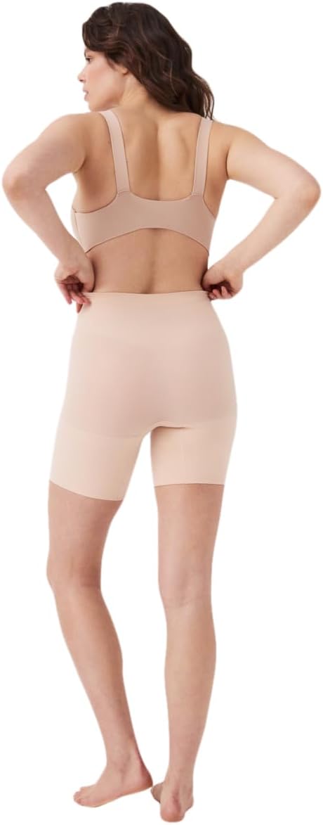 SPANX Shapewear for Women Tummy Control Power Short (Regular and Plus Size), Soft Nude, L