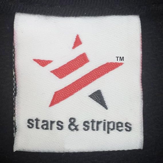 Star and Stripes Plain Black T Shirt Unisex Tshirts Black XX-Large 100% Rich Soft Cotton T Shirt, Black, XXL