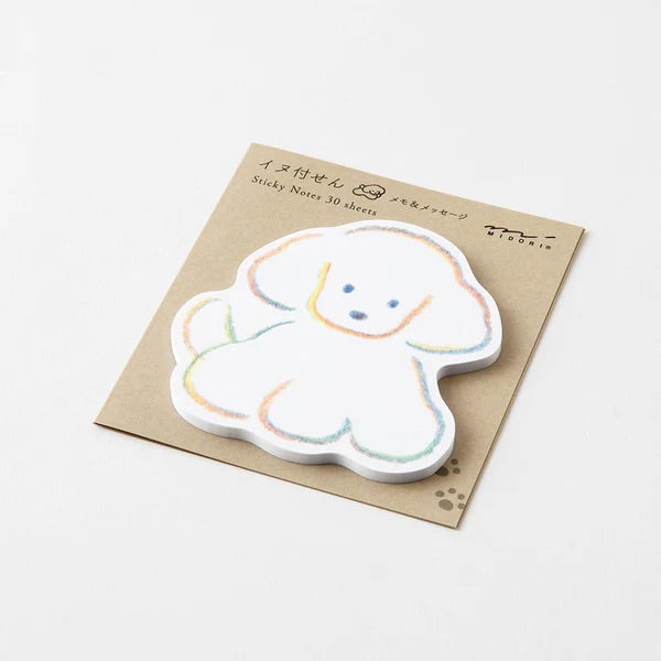 STICKY NOTES "DIE-CUT DOG" — by Midori