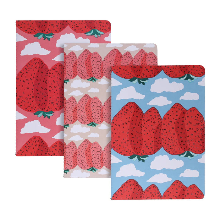 THREE MARIMEKKO STRAWBERRY NOTEBOOK COLLECTION — by Chronicle Books