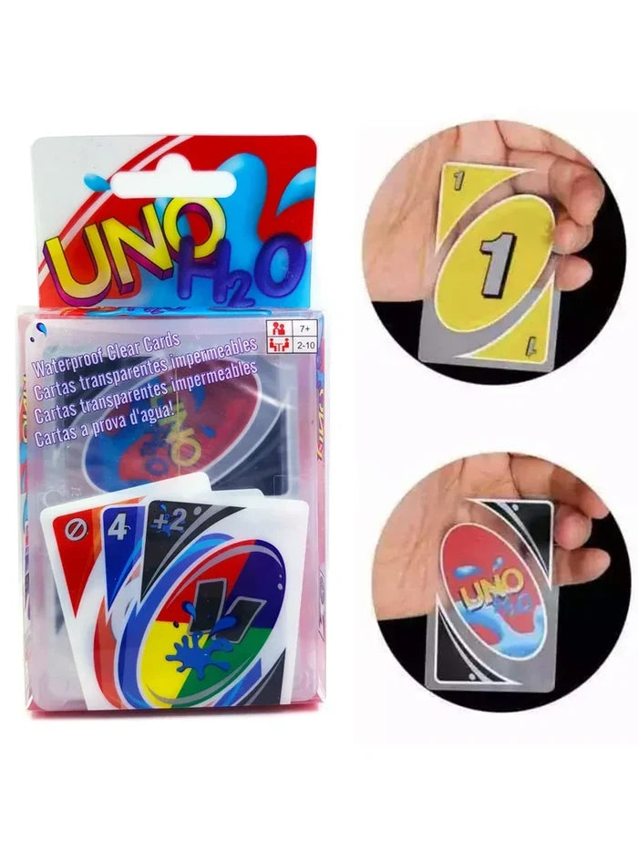 UNO H2O Waterproof Card Game – Transparent PVC Playing Cards