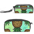 Upside Down Pineapple Versatile Cosmetic Bag & Pencil Case Pouch | Double-Zipper PU Organizer