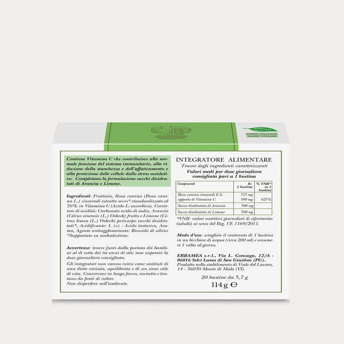 Vitamina C 500 mg - 20 Bustine effervescenti