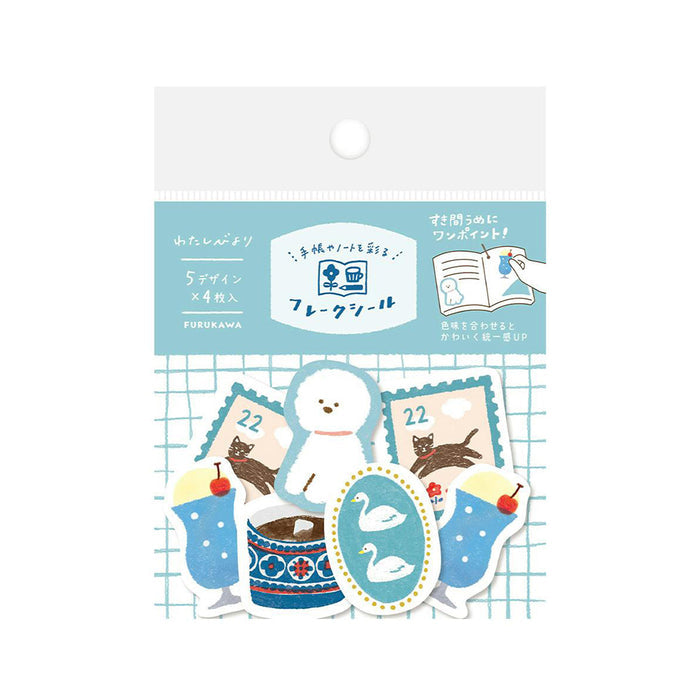 WASHI FLAKE STICKERS – Blue — by Furukawashiko