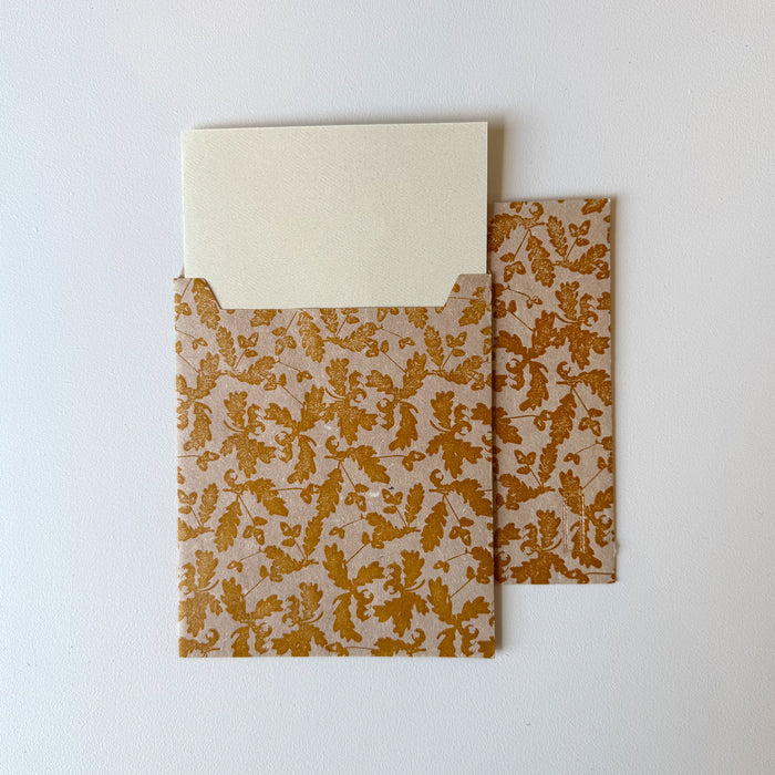 YELLOW HANDMADE CARD AND ENVELOPE SET (multiple sizes and patterns) — by Atelier Ecluse