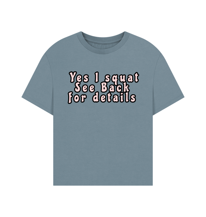 Stone Blue Printed T-shirt Front