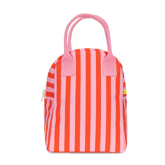 ZIPPER LUNCH (Red and Pink Stripes) — by FLUF