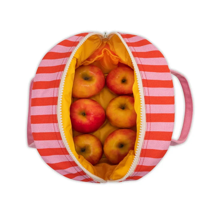 ZIPPER LUNCH (Red and Pink Stripes) — by FLUF